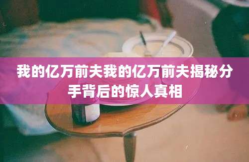 我的亿万前夫我的亿万前夫揭秘分手背后的惊人真相