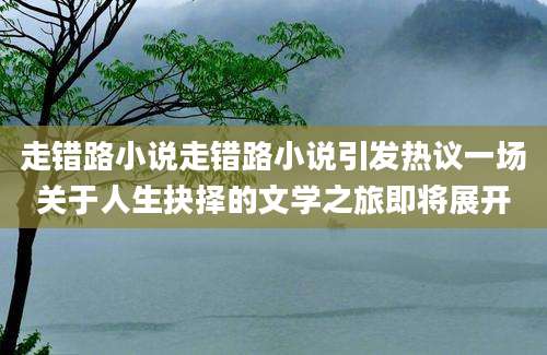 走错路小说走错路小说引发热议一场关于人生抉择的文学之旅即将展开