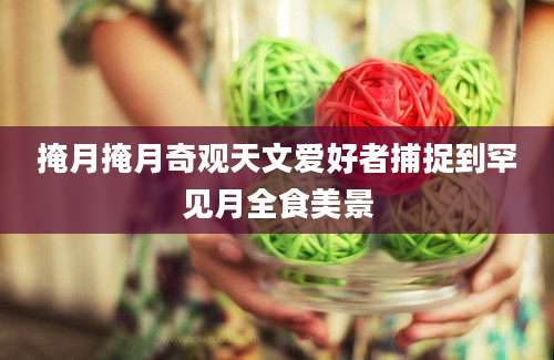 掩月掩月奇观天文爱好者捕捉到罕见月全食美景
