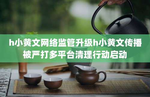 h小黄文网络监管升级h小黄文传播被严打多平台清理行动启动