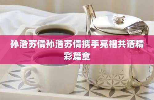 孙浩苏倩孙浩苏倩携手亮相共谱精彩篇章