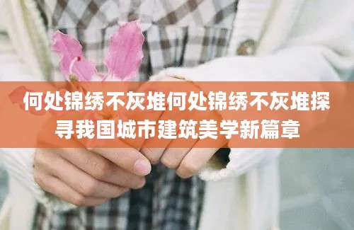 何处锦绣不灰堆何处锦绣不灰堆探寻我国城市建筑美学新篇章