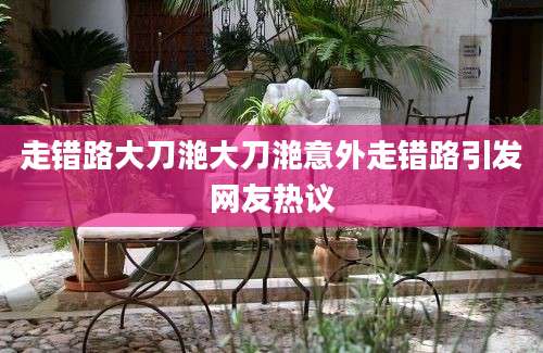 走错路大刀滟大刀滟意外走错路引发网友热议
