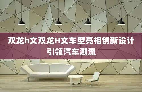 双龙h文双龙H文车型亮相创新设计引领汽车潮流