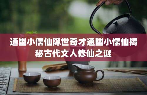 通幽小儒仙隐世奇才通幽小儒仙揭秘古代文人修仙之谜