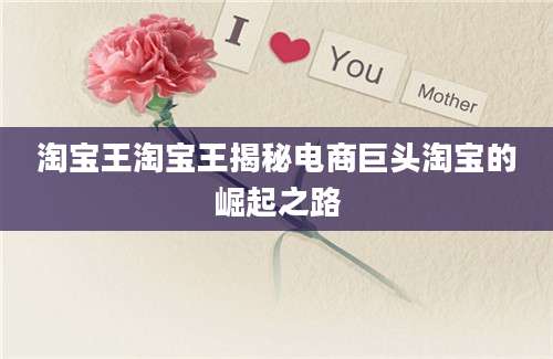 淘宝王淘宝王揭秘电商巨头淘宝的崛起之路