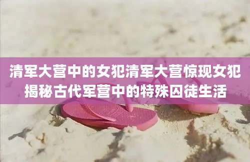 清军大营中的女犯清军大营惊现女犯揭秘古代军营中的特殊囚徒生活