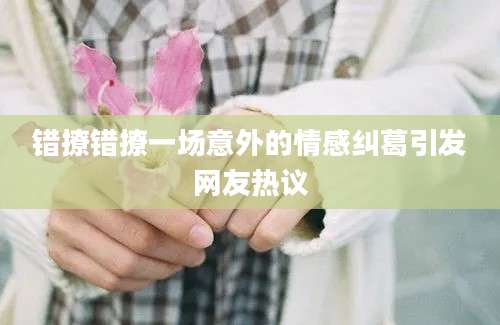 错撩错撩一场意外的情感纠葛引发网友热议