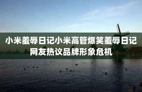 小米羞辱日记小米高管爆笑羞辱日记网友热议品牌形象危机