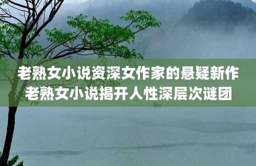 老熟女小说资深女作家的悬疑新作老熟女小说揭开人性深层次谜团