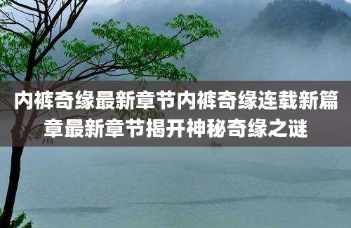 内裤奇缘最新章节内裤奇缘连载新篇章最新章节揭开神秘奇缘之谜