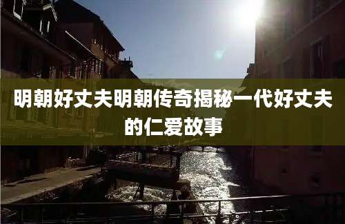明朝好丈夫明朝传奇揭秘一代好丈夫的仁爱故事
