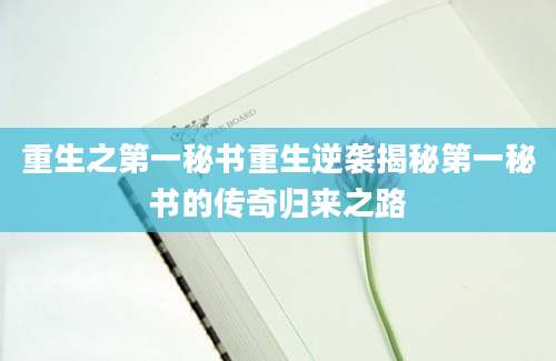 重生之第一秘书重生逆袭揭秘第一秘书的传奇归来之路