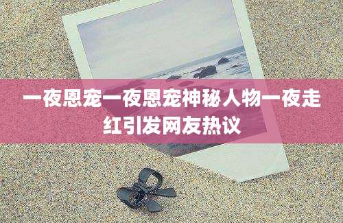 一夜恩宠一夜恩宠神秘人物一夜走红引发网友热议