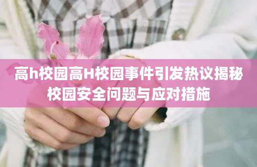 高h校园高H校园事件引发热议揭秘校园安全问题与应对措施