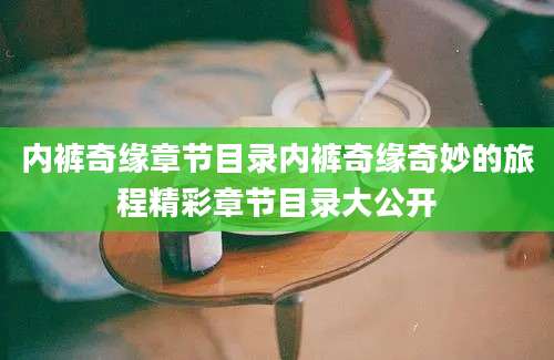 内裤奇缘章节目录内裤奇缘奇妙的旅程精彩章节目录大公开