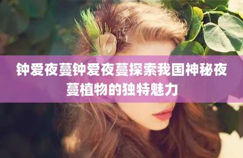钟爱夜蔓钟爱夜蔓探索我国神秘夜蔓植物的独特魅力