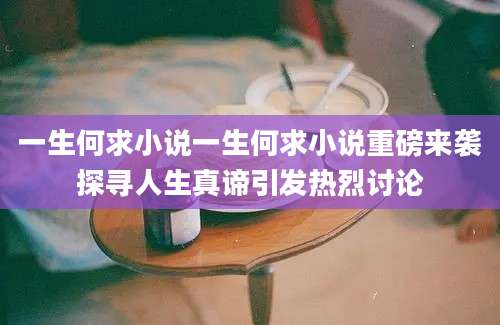 一生何求小说一生何求小说重磅来袭探寻人生真谛引发热烈讨论