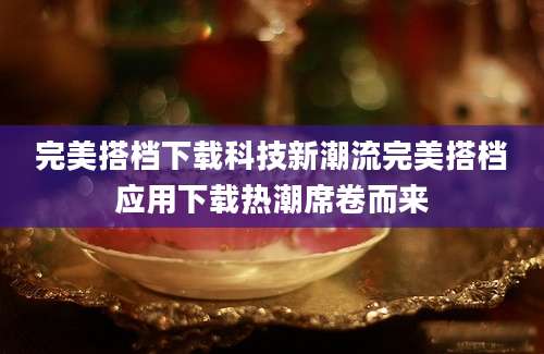 完美搭档下载科技新潮流完美搭档应用下载热潮席卷而来