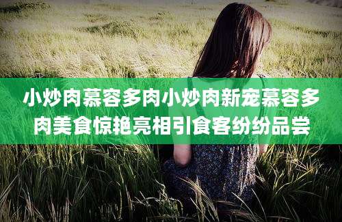 小炒肉慕容多肉小炒肉新宠慕容多肉美食惊艳亮相引食客纷纷品尝