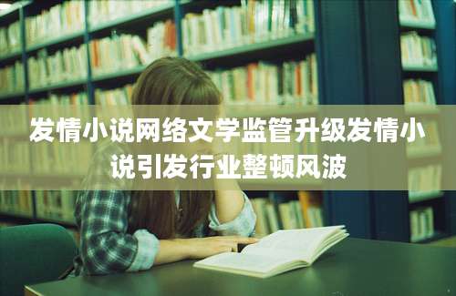 发情小说网络文学监管升级发情小说引发行业整顿风波