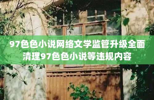 97色色小说网络文学监管升级全面清理97色色小说等违规内容