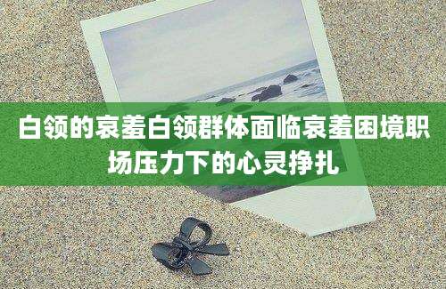 白领的哀羞白领群体面临哀羞困境职场压力下的心灵挣扎