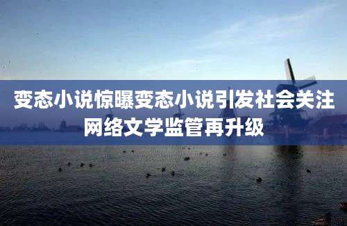 变态小说惊曝变态小说引发社会关注网络文学监管再升级