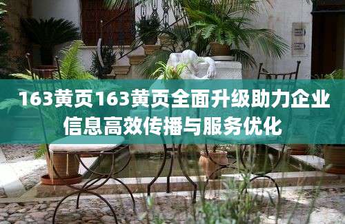 163黄页163黄页全面升级助力企业信息高效传播与服务优化