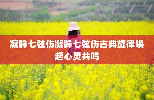 凝眸七弦伤凝眸七弦伤古典旋律唤起心灵共鸣