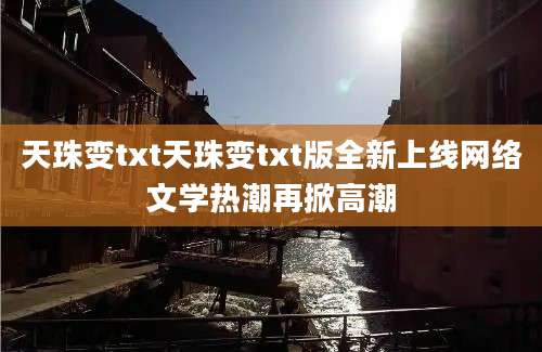 天珠变txt天珠变txt版全新上线网络文学热潮再掀高潮