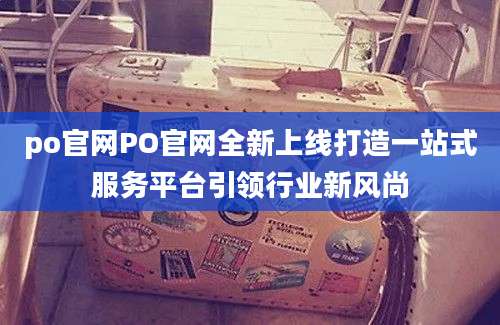 po官网PO官网全新上线打造一站式服务平台引领行业新风尚