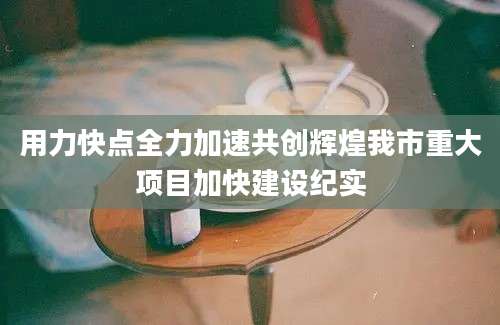 用力快点全力加速共创辉煌我市重大项目加快建设纪实