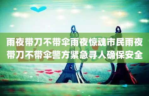 雨夜带刀不带伞雨夜惊魂市民雨夜带刀不带伞警方紧急寻人确保安全