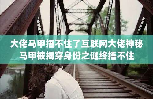大佬马甲捂不住了互联网大佬神秘马甲被揭穿身份之谜终捂不住