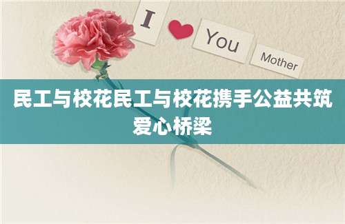 民工与校花民工与校花携手公益共筑爱心桥梁