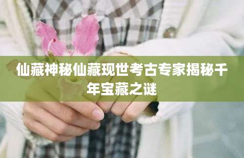 仙藏神秘仙藏现世考古专家揭秘千年宝藏之谜