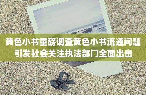 黄色小书重磅调查黄色小书流通问题引发社会关注执法部门全面出击