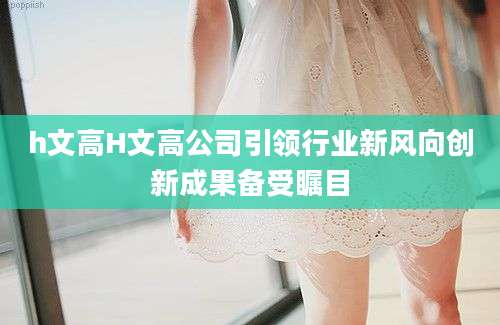 h文高H文高公司引领行业新风向创新成果备受瞩目