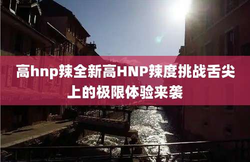 高hnp辣全新高HNP辣度挑战舌尖上的极限体验来袭
