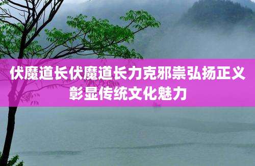 伏魔道长伏魔道长力克邪祟弘扬正义彰显传统文化魅力