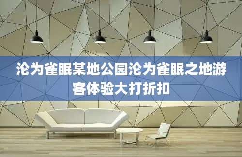 沦为雀眠某地公园沦为雀眠之地游客体验大打折扣