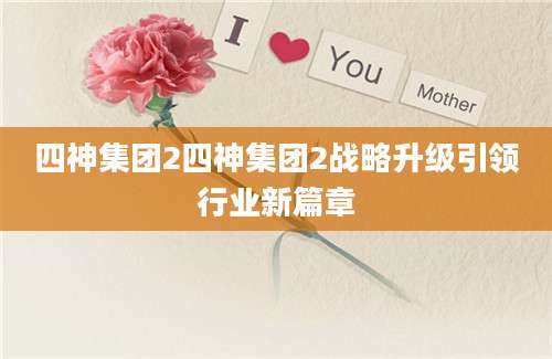 四神集团2四神集团2战略升级引领行业新篇章