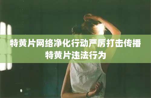 特黄片网络净化行动严厉打击传播特黄片违法行为