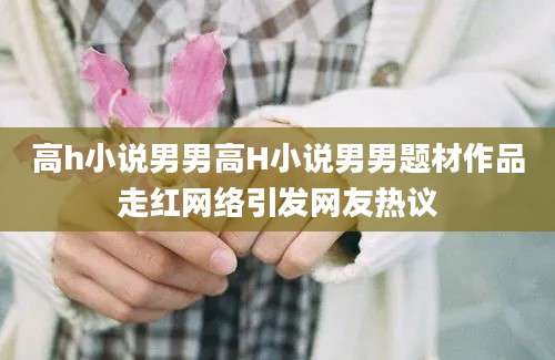 高h小说男男高H小说男男题材作品走红网络引发网友热议