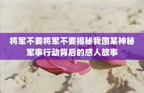 将军不要将军不要揭秘我国某神秘军事行动背后的感人故事