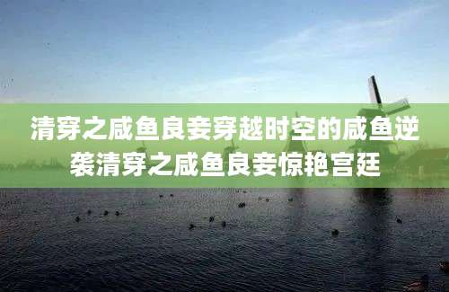 清穿之咸鱼良妾穿越时空的咸鱼逆袭清穿之咸鱼良妾惊艳宫廷