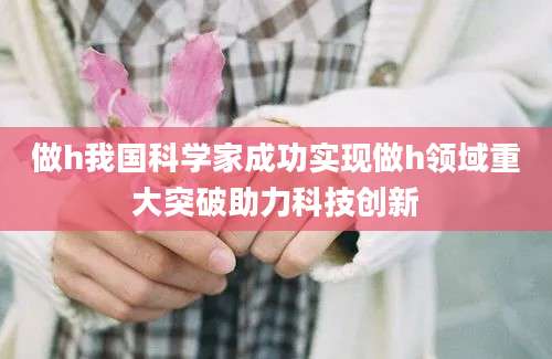 做h我国科学家成功实现做h领域重大突破助力科技创新