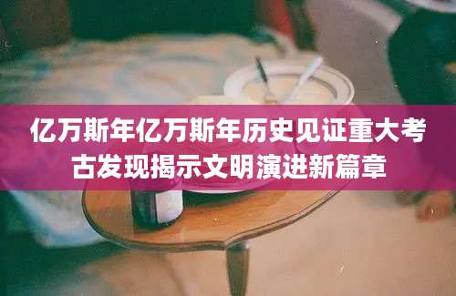 亿万斯年亿万斯年历史见证重大考古发现揭示文明演进新篇章
