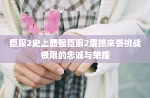 臣服2史上最强臣服2震撼来袭挑战极限的忠诚与荣耀